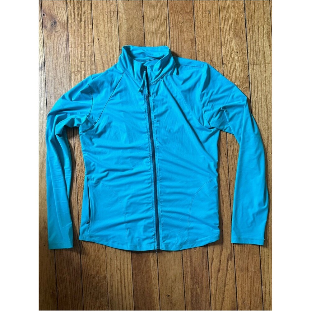 Title Nine Turquoise Active Zip Up- L